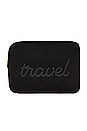 view 1 of 1 Noir Travel Embroidered Large Pouch in Noir