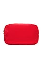 view 1 of 5 Double Zip Pouch in Tomato Red