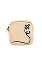 view 1 of 2 Airplane Embroidered Mini Pouch in Sand