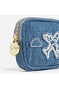 view 6 of 6 Micro Airplane Pouch in Medium Wash Denim