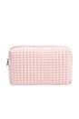 view 1 of 7 Small T-Seam Pouch in Rose Gingham