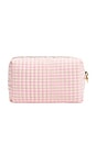 view 2 of 7 Small T-Seam Pouch in Rose Gingham