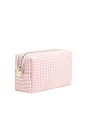 view 3 of 7 Small T-Seam Pouch in Rose Gingham