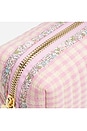 view 5 of 7 Small T-Seam Pouch in Rose Gingham