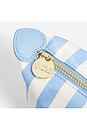 view 5 of 5 Small Pouchette in Periwinkle Stripes