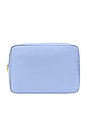 view 1 of 3 POCHETTE CLASSIQUE GRAND FORMAT CLASSIC LARGE POUCH in Periwinkle