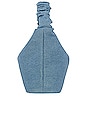 view 3 of 4 Denim Scrunch Handle Bag in Blue Denim