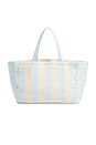 view 1 of 5 Large Everything Tote in Blue & White Stripe