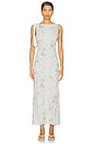 view 1 of 4 x REVOLVE Blaire Embroidered Maxi Dress in Dusty Blue