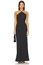 view 2 of 5 ROBE DE SOIRÉE AVERY in Black & White Polka Dot