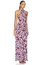 view 3 of 4 x REVOLVE Avery Gown in Blue & Red Floral
