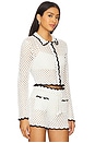 view 2 of 5 x REVOLVE Holly Hand Crochet Collared Shirt in Ivory & Black