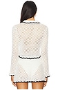 view 3 of 5 x REVOLVE Holly Hand Crochet Collared Shirt in Ivory & Black