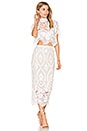 view 4 of 5 FALDA MIDI BRINKLEY in White