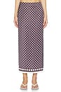 view 1 of 6 x REVOLVE Porsha Midi Skirt in Brown & Ivory Dot