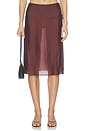 view 1 of 6 x REVOLVE Avalon Skirt in Chocolate Brown