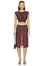 view 6 of 6 x REVOLVE Avalon Skirt in Chocolate Brown