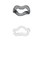 view 6 of 6 Onda Glass Set Of 2 Rings in Transparent & Smoke Grey