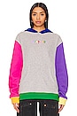 view 1 of 5 Colorblock Hoodie in Heather Gray