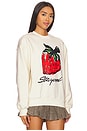 view 2 of 4 Scratch N Sniff Strawberry Sweatshirt in Cream