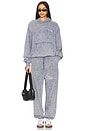 view 4 of 4 Tribal Acid Wash Hoodie in Denim