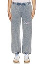 view 3 of 6 Tribal Acid Wash Sweatpant in Denim