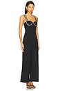 view 2 of 3 Charm Jumpsuit in Black & White Piping