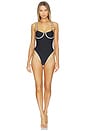 view 1 of 4 Black Serenity One Piece Bikini in Black