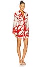 view 2 of 3 Arlette Sleeved Mini Dress in Arlette Red