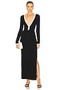 view 1 of 3 Milenia Sleeved Maxi Dress in Black