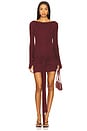view 1 of 3 Petra Sleeved Mini Dress in Wine