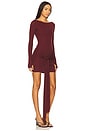 view 2 of 3 Petra Sleeved Mini Dress in Wine