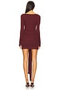 view 3 of 3 Petra Sleeved Mini Dress in Wine