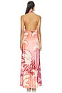 view 3 of 3 Kaeli Tie Front Halter Maxi Dress in Kaeli Berry