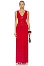 view 1 of 3 Milah V-neck Knit Maxi Dress in Red