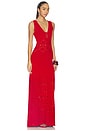 view 2 of 3 Milah V-neck Knit Maxi Dress in Red
