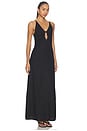 view 2 of 3 Unity Low Plunge Maxi Dress in Black