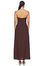 view 3 of 3 MAXIVESTIDO MARTHA in Chocolate