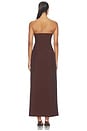 view 5 of 5 VESTIDO MARTA  in Chocolate & Sand Stripe