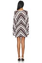 view 4 of 4 Mazie Long Sleeve Knit Mini Dress in Chocolate & Butter Cream