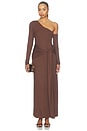 view 1 of 4 ROBE DRESS in Chocolate