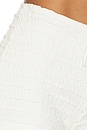 view 6 of 6 Adalee Ruffle Texture Hot Short in White