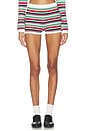 view 1 of 6 Xyla Low Waist Knit Hot Shorts in Xyla Stripe