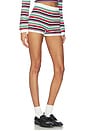 view 2 of 6 Xyla Low Waist Knit Hot Shorts in Xyla Stripe