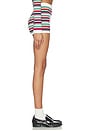 view 3 of 6 Xyla Low Waist Knit Hot Shorts in Xyla Stripe
