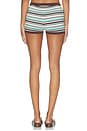view 5 of 6 Xyla Low Waist Knit Hot Shorts in Xyla Chocolate Stripe