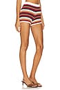view 2 of 6 SHORT EN TRICOT BENSON in Red Multi Stripe