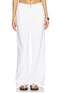 view 1 of 6 Zaylee Buckle Wide Leg Pant in White