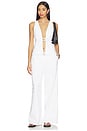view 5 of 6 Zaylee Buckle Wide Leg Pant in White