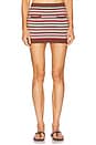view 1 of 6 Noemi Mini Skirt in Khaki Stripe